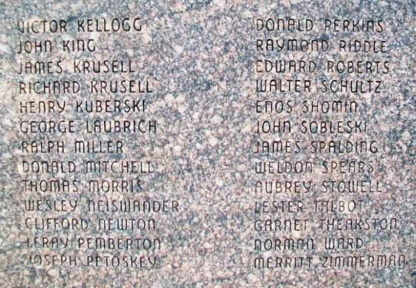 PETOSKEY WORLD WAR II AND KOREA MEMORIAL STONE C