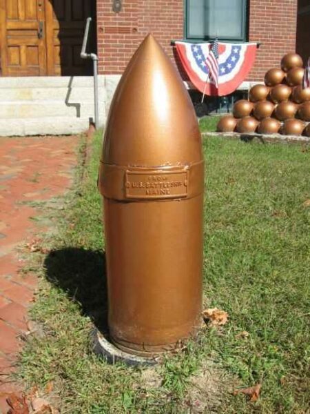 U.S.S. MAINE 10-INCH MEMORIAL SHELL
