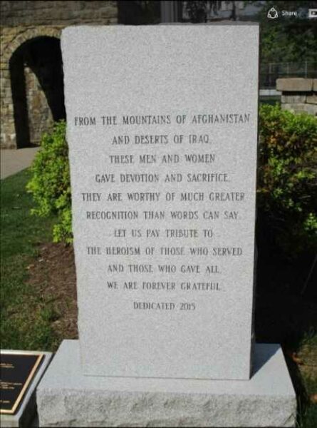SALAMANCA AFGHANISTAN WAR AND IRAQ WAR MEMORIAL