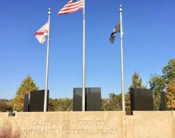 SANTA ROSA COUNTY VETERANS MEMORIAL PLAZA ENTRANCE STONE