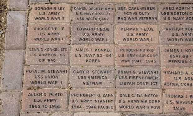 MUSKEGO VETERANS WALK MEMORIAL BRICKS GROUP A