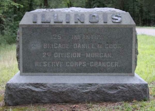 125TH ILLINOIS INFANTRY WAR MEMORIAL FRONT