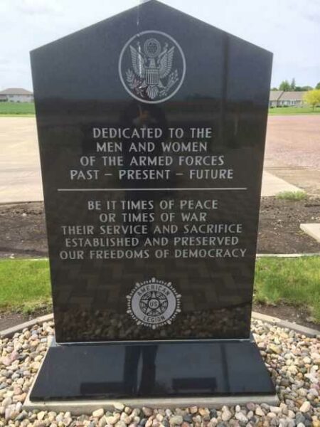 HARTLEY VETERANS MEMORIAL DEDICATION STONE