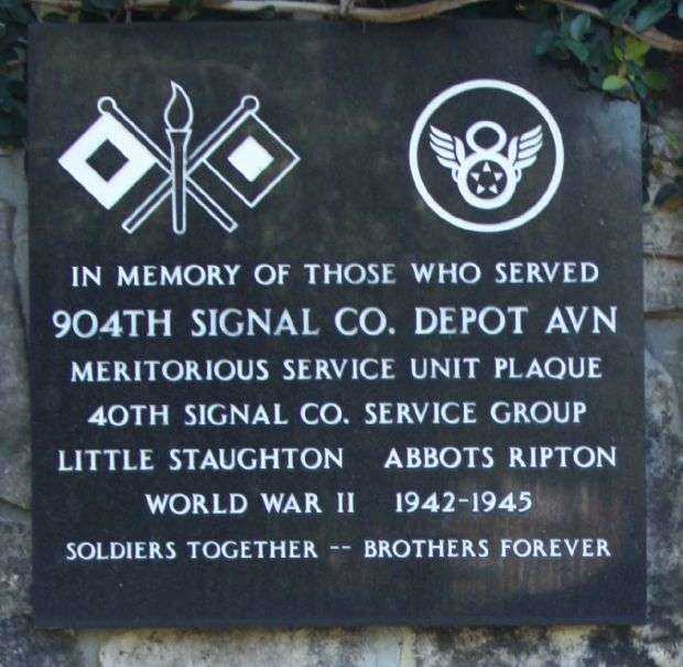 904TH SIGNAL CO. DEPOT AVN WAR MEMORIAL PLAQUE