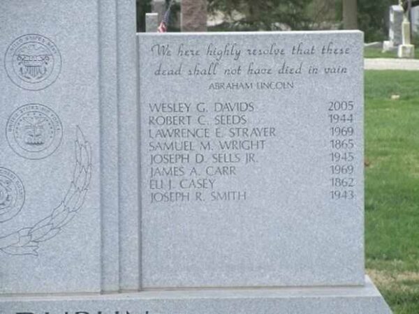 CITY OF DUBLIN WAR VETERANS MEMORIAL RIGHT STONE