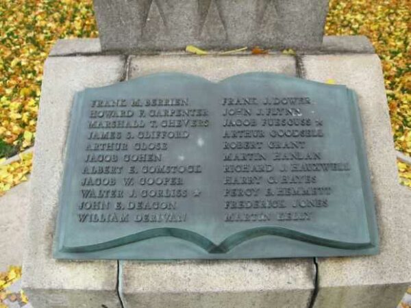 PORT CHESTER SPANISH AMERICAN WAR MEMORIAL PLAQUE D
