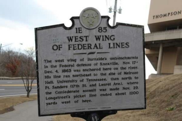 WEST WING OF FEDERAL LINES WAR MEMORIAL MARKER