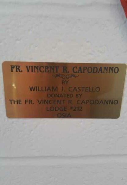FR. VINCENT R. CAPODANNO WAR MEMORIAL MURAL PLAQUE
