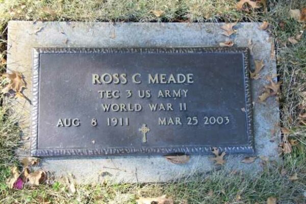 ROSS C MEADE MEMORIAL CEMETERY STONE