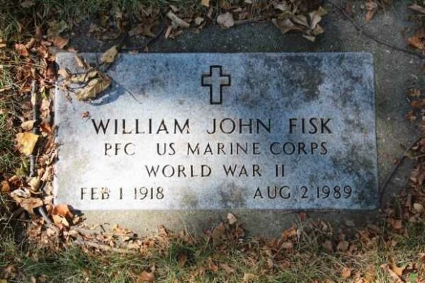 WILLIAM JOHN FISK MEMORIAL CEMETERY STONE