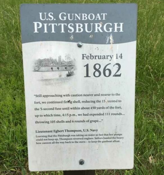 U.S. GUNBOAT PITTSBURGH WAR MEMORIAL PLAQUE