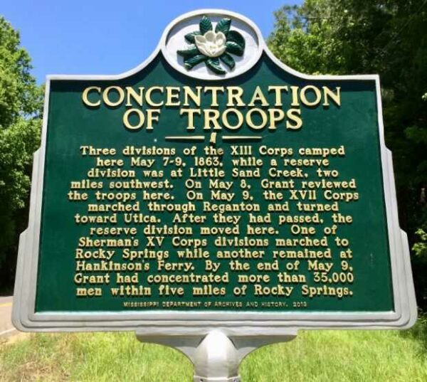 CONCENTRATION OF TROOPS WAR MEMORIAL MARKER