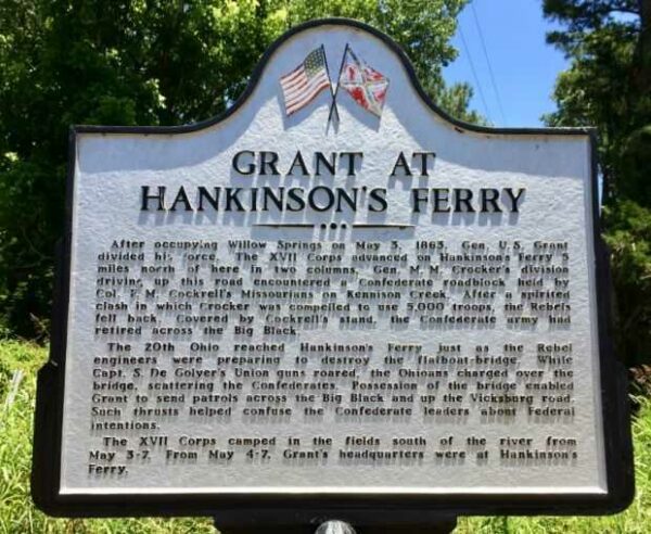 GRANT AT HANKINSON’S FERRY WAR MEMORIAL MARKER