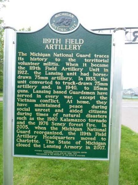 119TH FIELD ARTILLERY WAR MEMORIAL MARKER