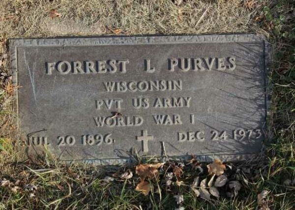 FORREST L PURVES MEMORIAL CEMETERY STONE