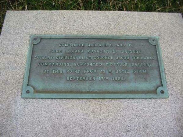 THIRD INDIANA CAVALRY WAR MEMORIAL PLAQUE