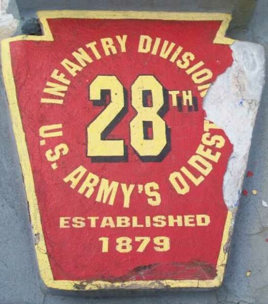 28TH INFANTRY DIVISION MEMORIAL TABLET