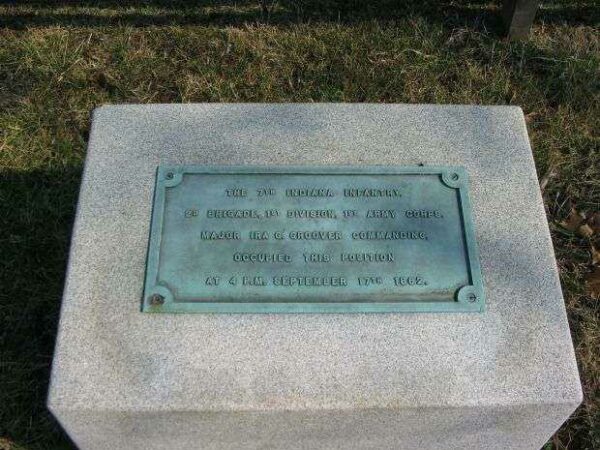 THE 7TH INDIANA INFANTRY WAR MEMORIAL PLAQUE