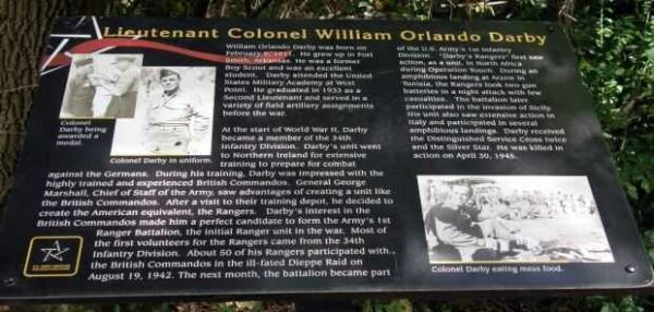 LIEUTENANT COLONEL WILLIAM ORLANDO DARBY MEMORIAL PLAQUE