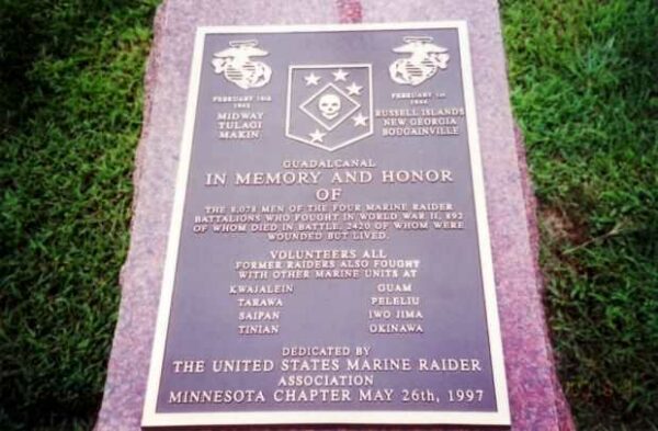 MARINE RAIDER BATTALIONS MEMORIAL PLAQUE