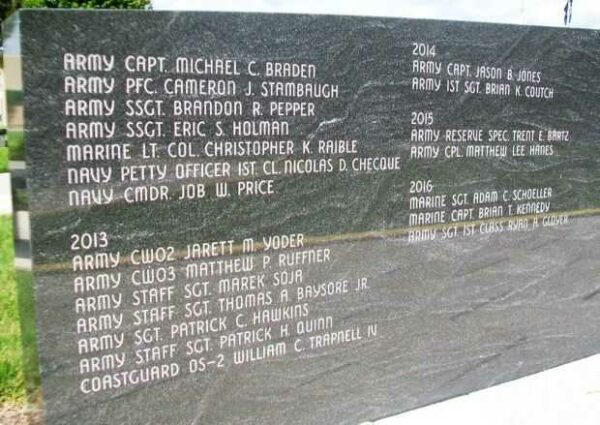 VETERANS MEMORIAL GOLD STAR HEALING & PEACE GARDEN PANEL C