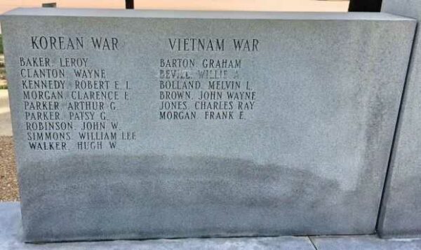 CALHOUN COUNTY WAR MEMORIAL BACK