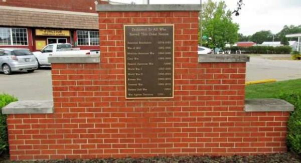 WEST COLLEGE CORNER VETERANS MEMORIAL BACK