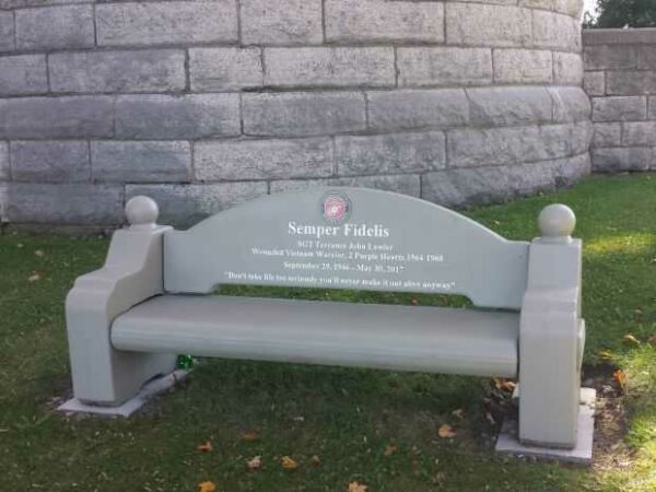 SEMPER FIDELIS WAR MEMORIAL BENCH