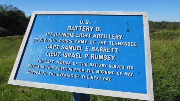 U.S. BATTERY B, 1ST ILLINOIS LIGHT ARTILLERY MEMORIAL PLAQUE III