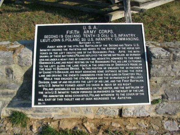 FIFTH ARMY CORPS, SECOND AND TENTH U.S. INFANTRY WAR MEMORIAL PLAQUE