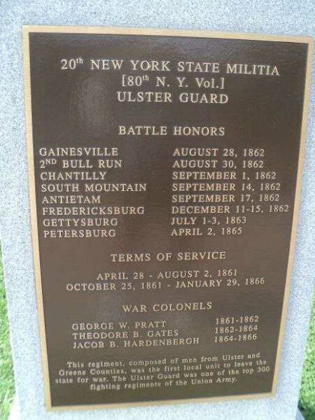 20TH NEW YORK STATE MILITIA WAR MEMORIAL