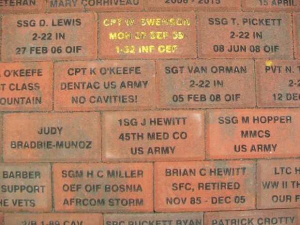 MILITARY MOUNTAINEERS MEMORIAL BRICKS SECTION C
