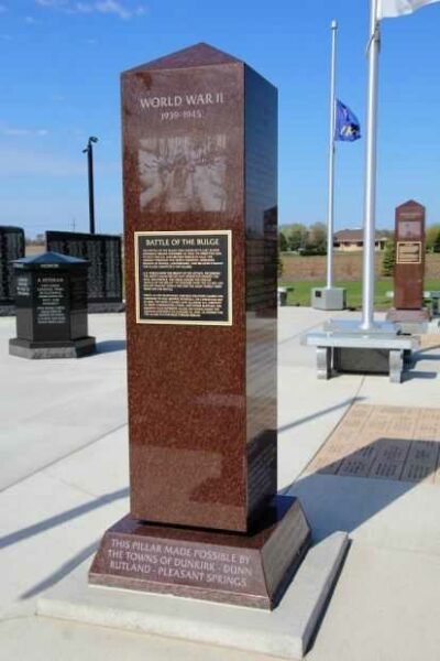 BATTLE OF THE BULGE WAR MEMORIAL PILLAR