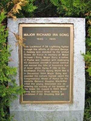 MAJOR RICHARD IRA BONG MEMORIAL