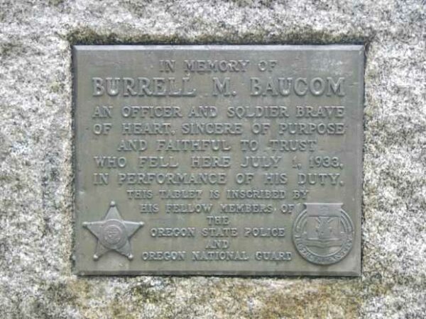 BURRELL M. BAUCOM MEMORIAL PLAQUE