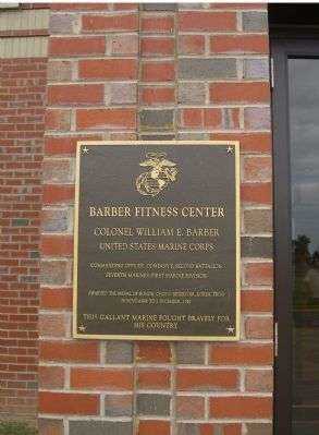 COLONEL WILLIAM E. BARBER MEMORIAL PLAQUE