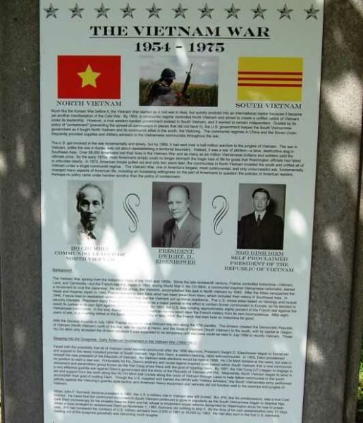 THE VIETNAM WAR MEMORIAL PLAQUE A