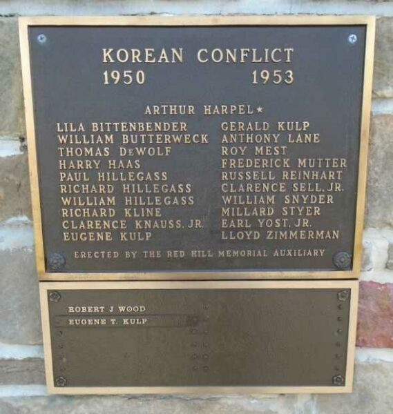 RED HILL MEMORIAL AUXILIARY MEMORIAL PLAQUE C