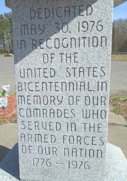 PERKIOMEN POST 184 VETERANS MEMORIAL BACK