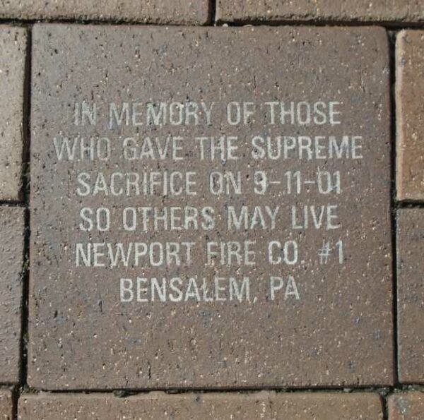 9/11 NYC EMERGENCY RESPONDERS’ MEMORIAL PAVER K