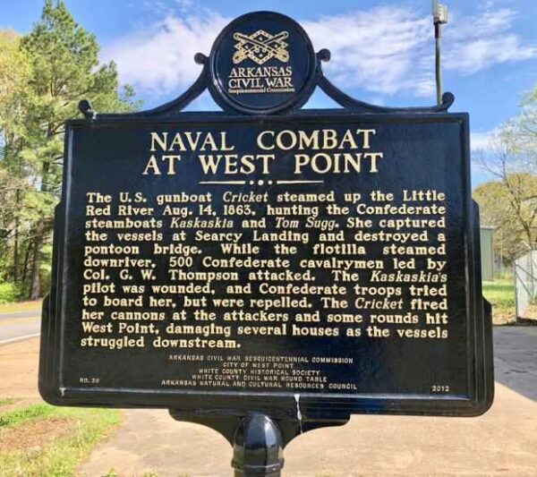 NAVAL COMBAT AT WEST POINT WAR MEMORIAL MARKER