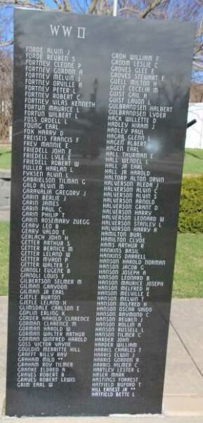 VIROQUA AREA VETERANS MEMORIAL PANEL O