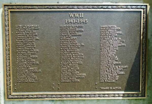 THE VETERANS MEMORIAL GARDEN OF HILLSDALE PLAQUE C