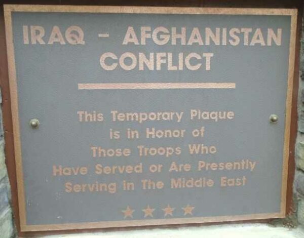 STURBRIDGE HONOR ROLL WAR MEMORIAL PLAQUE D