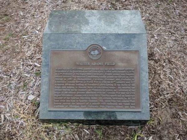WALTER ADAMS FIELD WAR MEMORIAL PLAQUE