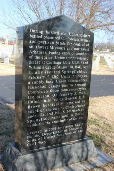 IN MEMORY OF UNION SOLDIERS WAR MEMORIAL BACK