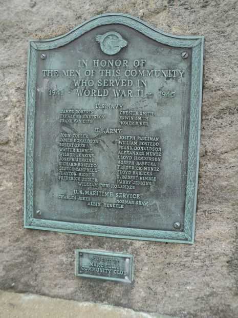 ROCKAWAY WORLD WAR II MEMORIAL PLAQUE