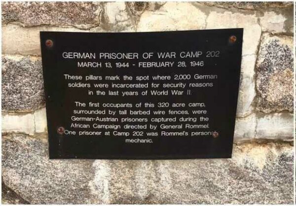 GERMAN PRISONER OF WAR CAMP 202 MEMORIAL PLAQUE A