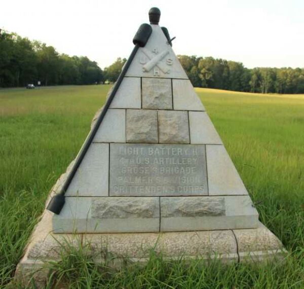 LIGHT BATTERY H 4TH U.S. ARTILLERY WAR MEMORIAL SIDE A