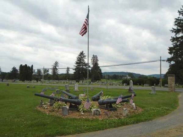 MUNCY CEMETERY CIVIL WAR MEMORIAL CANNON CIRCLE